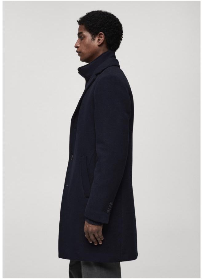 Mango Man - Wool Coat With Removable Breastplate - Image 1