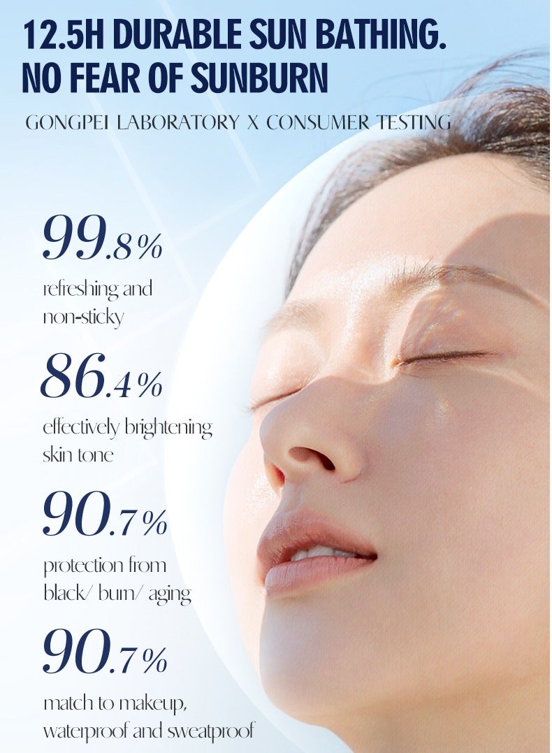 GONGPEI High Power SunBLOCK 50ml SPF 50+ PA+++ Top Student - Oil Control Sunscreen for Face, Water Resistant, Brightening, Non Sticky, Makeup Base - Image 5