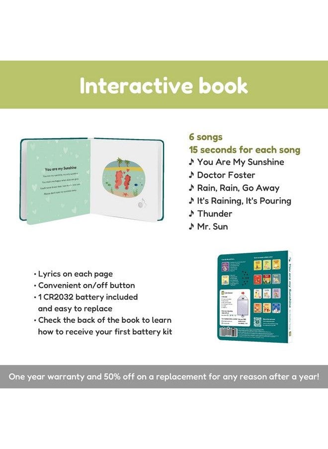 Cali's Books - You Are My Sunshine Nursery Rhymes ; Interactive Sound Book ; Musical Book For Toddlers 1 3 ; Sound Book For Babies And Toddlers ; Interactive Baby Learning Toy. - Image 1