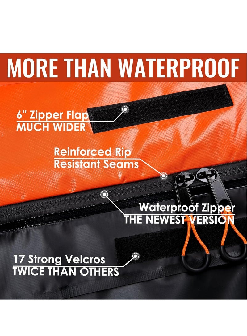 ET-LIFE Car Rooftop Cargo Carrier - 21 Cubic Feet, Waterproof Heavy Duty 840D Car Roof Bag for All Vehicles with/Without Racks - Anti-Slip Mat, 6 Door Hooks, Storage Bag, Combination Lock - Image 2