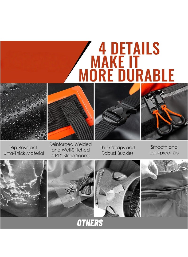 ET-LIFE Car Rooftop Cargo Carrier - 21 Cubic Feet, Waterproof Heavy Duty 840D Car Roof Bag for All Vehicles with/Without Racks - Anti-Slip Mat, 6 Door Hooks, Storage Bag, Combination Lock - Image 5