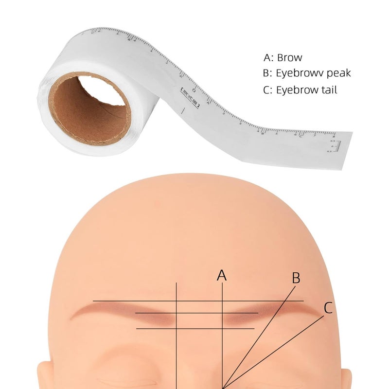 Transparent Eyebrow Stencils Ruler, 50pcs Eyebrow Shape Stencil Accurate Location Eyebrow Template Easy to Use Adhesive, Suitable for Novice Makeup, Eyebrow Makeup - Image 4