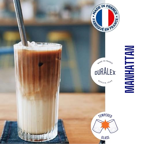 Duralex France Manhattan Drinking Glasses Set of 6-305ml Glass for Drinking Water Juice Cold & Hot Drinks Smoothies Shakes | 3X Stronger & Durable | Dishwasher & Microwave Safe | Scratch Resistant - Image 3