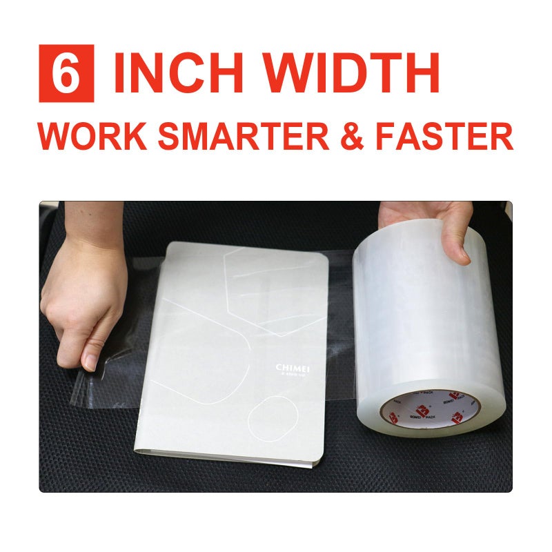 BOMEI PACK Clear Shipping Tape 6" Wide, 6 inch x 110 Yards (330ft), Industrial Grade 6 inch Heavy Duty Packing Tape for Box Office Moving, Shipping and Mailing - Image 5