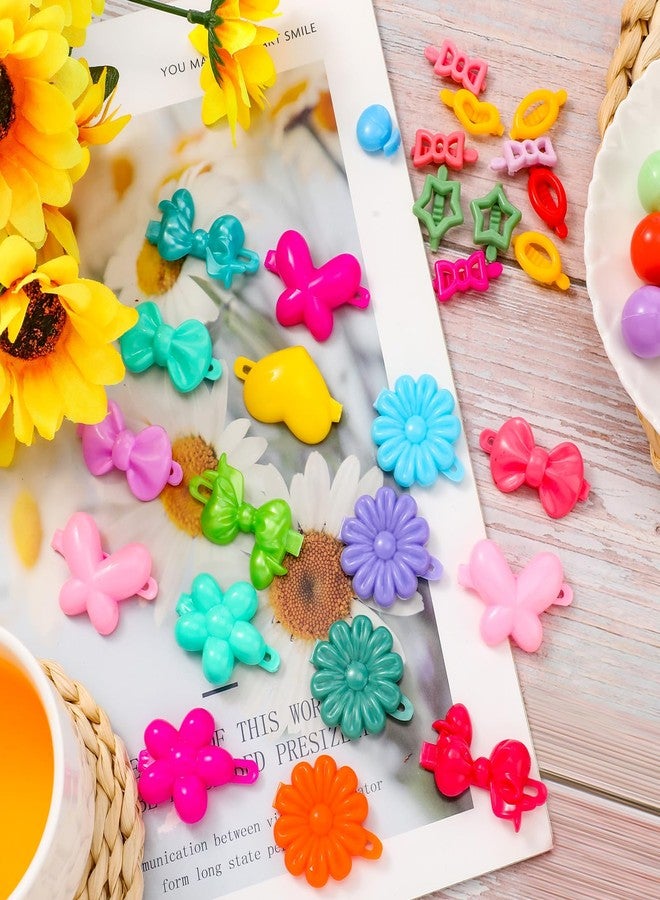 WILLBOND 1184 Pcs Hair Barrettes for Girls, Kids Barrettes Accessories Self Hinge Elastic Hair Ties Bands Assorted Ponytail Holders Cartoon Design Baby Clip Multicolor Rubber Band for Toddler - Image 5