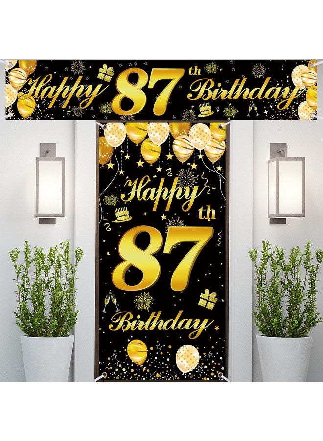 IMISI 87Th Happy Birthday Door Banner Birthday Decorations For Men Birthday Party Decorations Birthday Backdrop - Image 1