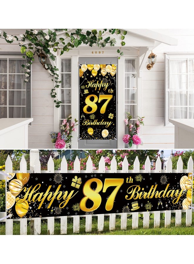 IMISI 87Th Happy Birthday Door Banner Birthday Decorations For Men Birthday Party Decorations Birthday Backdrop - Image 4