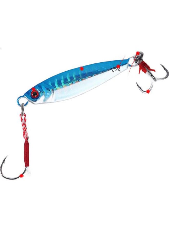 Bear fire Xionghuoluya Long-Casting 15G Double Hook Small Iron Plate Metal Set, Sea Fishing And Freshwater Fishing Accessories - Image 2
