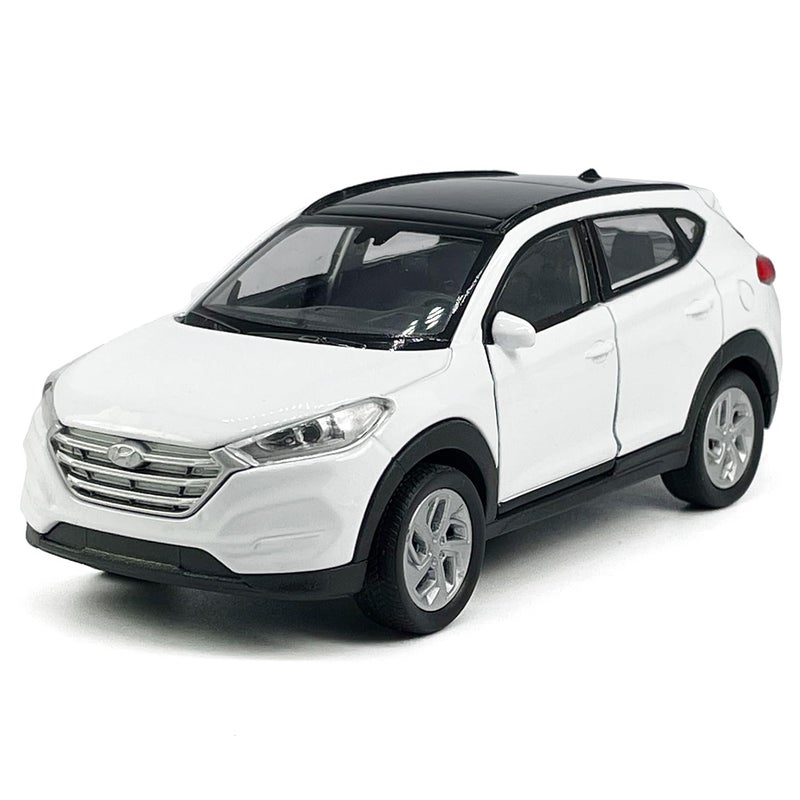 VIIGER 136 Scale Tucson Toy Car Model Metal Diecast SUV Toy Vehicle Doors Open Pull Back Toys for Boys 3 4 5 6 7 Year Old Toddler Kids Gifts Men Collection Home Office Dcor Cake Topper White - Image 3