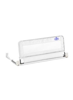 Swing Down Crib Rail | 33” Long & 16” High | Baby Safety Bed Guard with Gap Guard Protection | Foldable, Secure & Easy Install | Durable Steel Frame with Mesh Cover | White