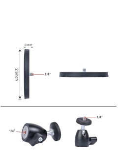 Y&D Magnetic Camera Mount Base with Mini Ball Head and Adapter for Action Camera/DJI Osmo / Insta360 /Blink Wyze Cam Small DSLR Security Light & More a 1/4"-20  - Image 4