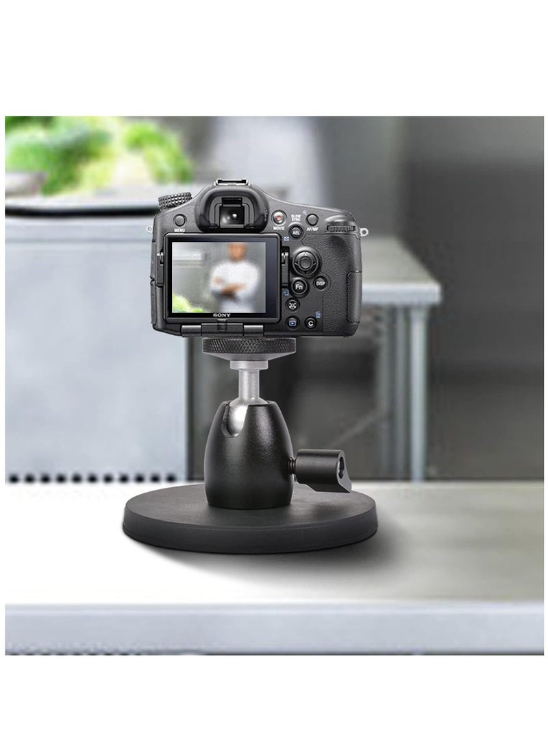 Y&D - Magnetic Camera Mount Base with Mini Ball Head and Adapter for Action Camera/DJI Osmo / Insta360 /Blink Wyze Cam Small DSLR Security Light & More a 1/4"-20 - Image 1