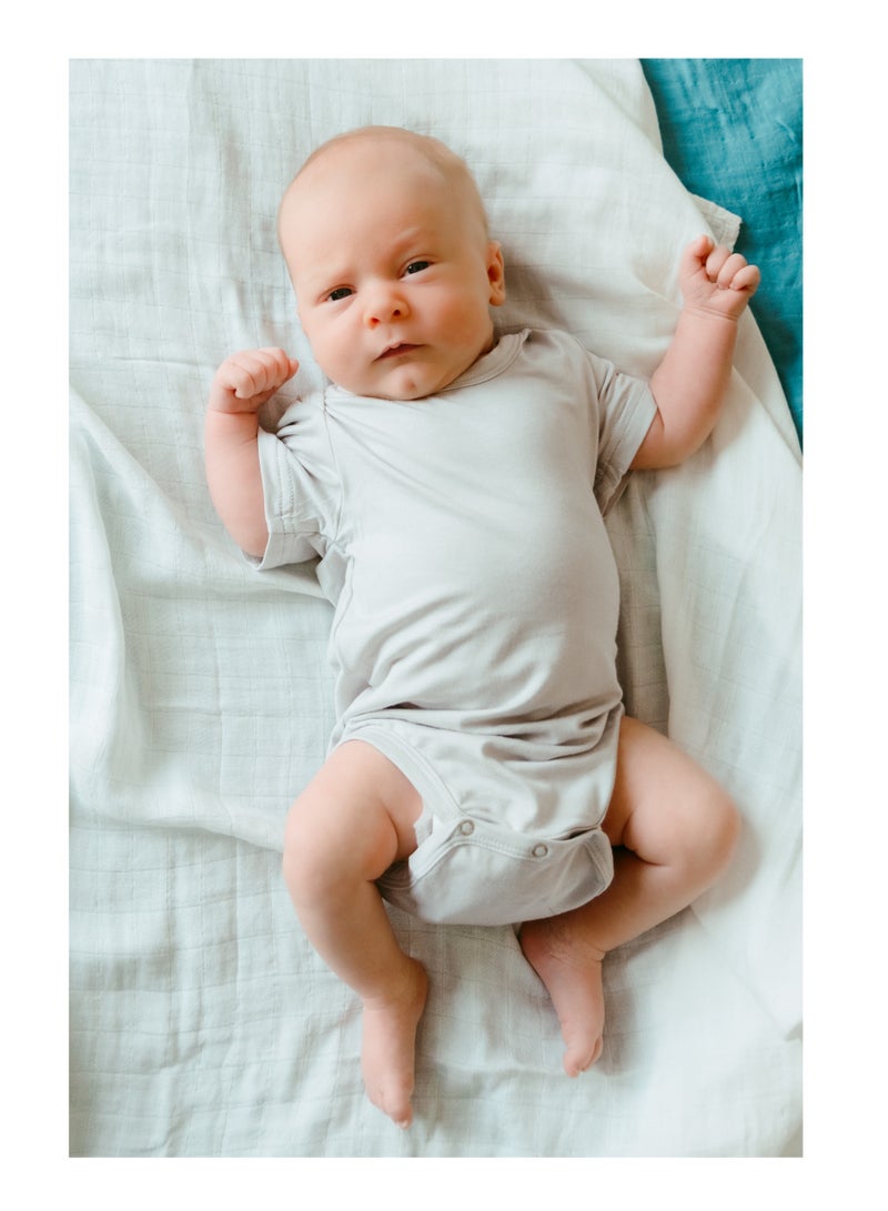 Anvi Baby Organic Bamboo Spandex Bodysuit- White 0 to 3 months - Image 4