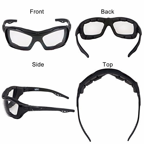 WYND Blocker نظارات ركوب الدراجات النارية WYND Blocker للرياضات المتطرفة (أسود/شفاف) - Image 2