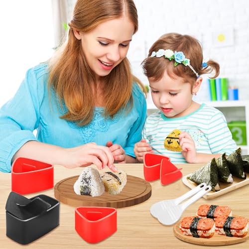 AYCCNH Onigiri Mold, Musubi Press, 4 Pack Triangle Onigiri Rice Ball Mold Musubi Maker, Sushi Making Kit for Beginners - Image 2