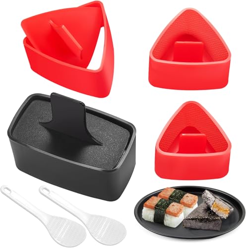 AYCCNH Onigiri Mold, Musubi Press, 4 Pack Triangle Onigiri Rice Ball Mold Musubi Maker, Sushi Making Kit for Beginners - Image 1