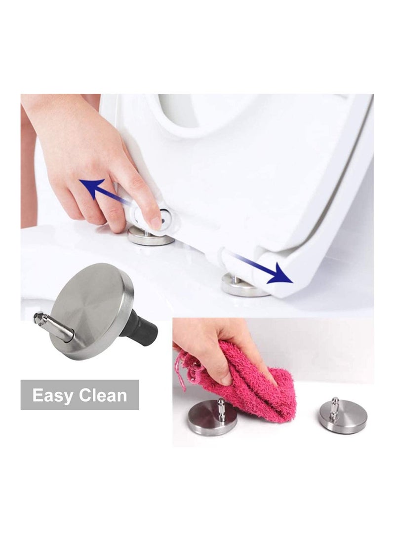 Toilet Seat Hinges Top Fixings Universal Replacement Rubber Well Nuts Screws for Blind Holes Fittings 1 Pair Expanding Quick Release Fix - Image 5