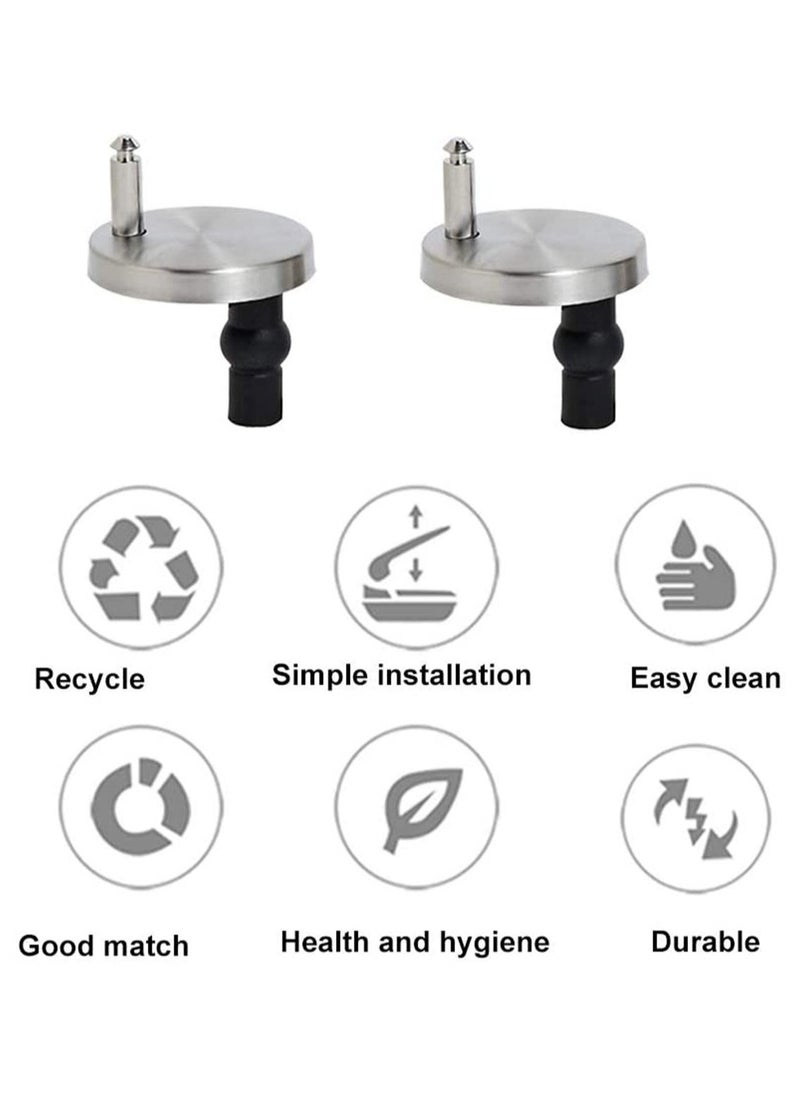 Toilet Seat Hinges Top Fixings Universal Replacement Rubber Well Nuts Screws for Blind Holes Fittings 1 Pair Expanding Quick Release Fix - Image 4