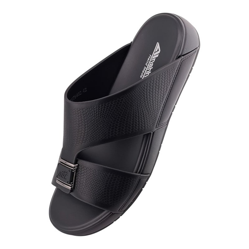 إيت صندل عربي يدوي الصنع للرجال من AET | شبشب رجالي خارجي | شبشب مفتوح من الأمام للاستخدام اليومي | جلد عربي أصلي مع ابزيم| تصميم عربي جديد | نعل داخلي مطابق للون| مريح وخفيف الوزن - Image 3