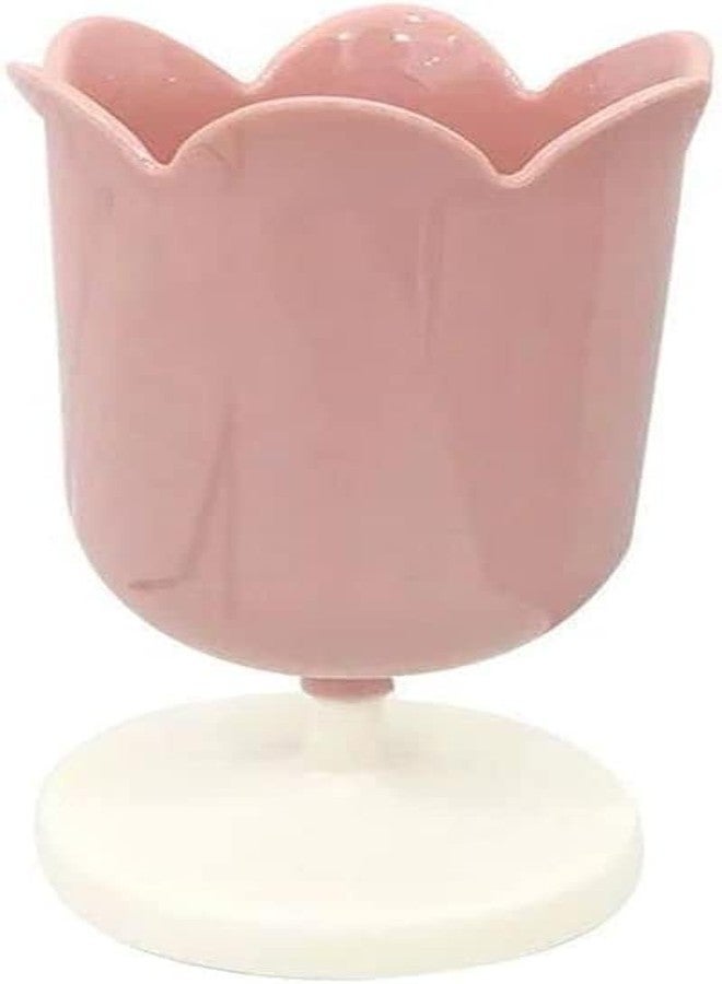 Czhotg Pink Plastic Tulip Pen Holder Cute Pens Cup for Desk Pen Brush Organizer Office Stationery Supplies Home Decor Desk Supplies Holders and Dispensers, Pencil Holders - Image 1