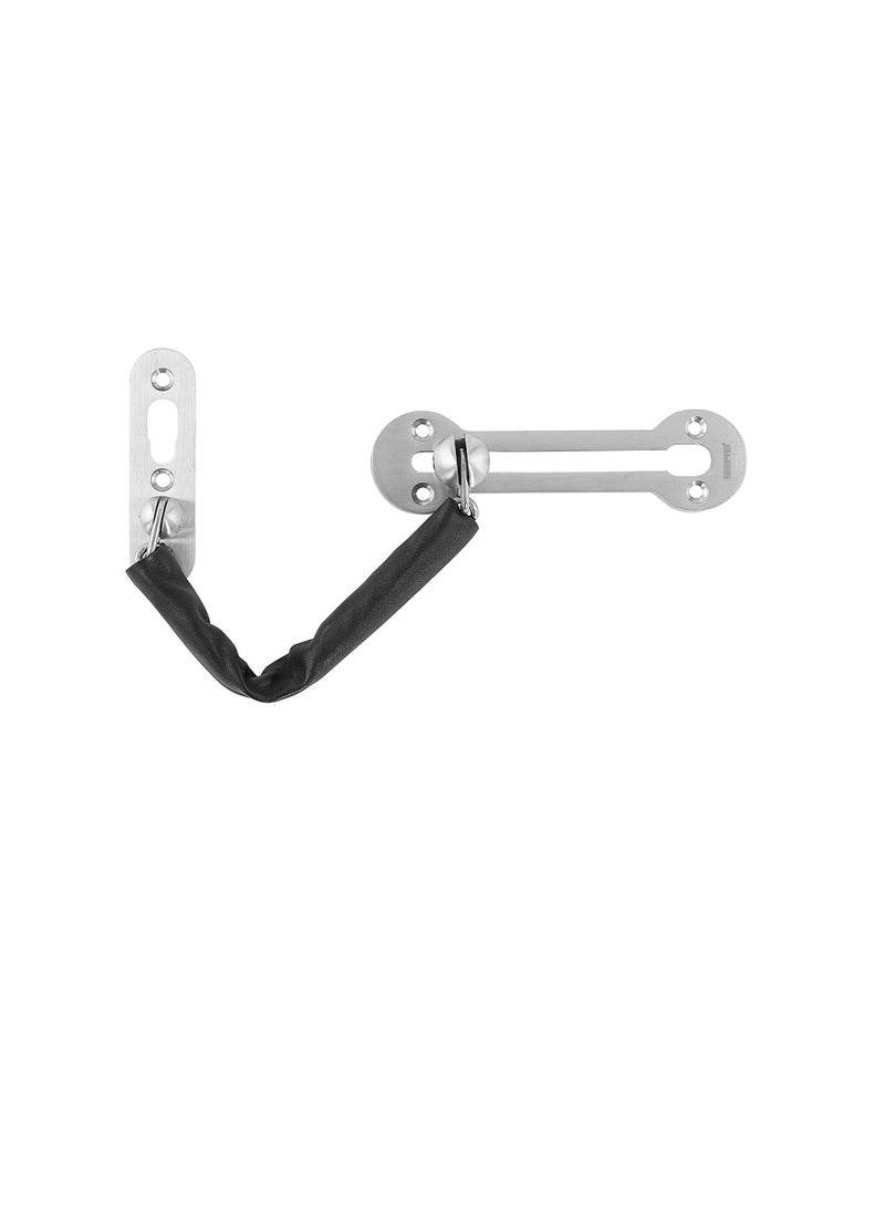 GEEPAS Geepas GHW65052 Door Chain - Stainless Steel Slide Bolt Door Chain, Latch Gate, Latches Safety Door Lock with Anti Theft Chain & Leather Cover | Child Safe | Ideal for Home, Office Front Door  - Image 1