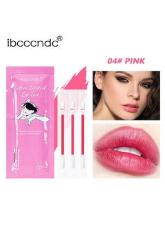 ibcccndc 3 Piece Tattoo Lipstick Lip Tint Non Stick Cup Lip Tint Discard After Use 04 Pink  - Image 1