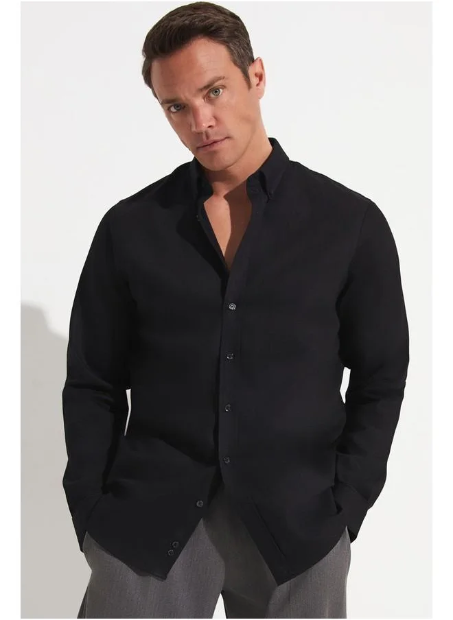 JUNE June Exclusive Men Regular Fit Long Sleeve Shirt Black