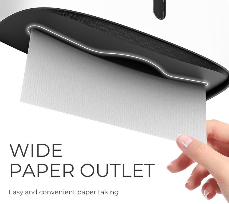PLUSSEN Paper Towel Dispenser Wall Mount, Adhesive No Drilling Multifold Trifold Cfold Commercial Hand Towel Dispenser,White-PN6015 - Image 5