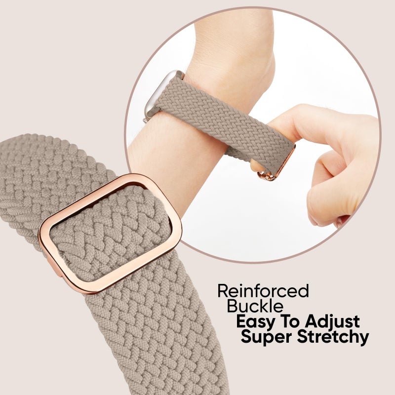Knossen 6 Pack Braided Stretchy Bands Compatible with Apple Watch Band 38mm 40mm 41mm 42mm 44mm 45mm 46mm 49mm Women Men, Adjustable Nylon Solo Loop Elastic Straps for iWatch Series 11 10 9 8 7 6 5 4 SE Ultra - Image 5