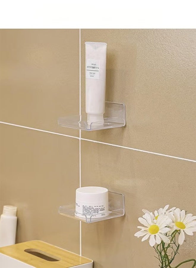 واي جيه رف حائط صغير من الأكريليك مكون من 2 لكاميرات الأمان والسماعات وأجهزة مراقبة الأطفال والرفوف العائمة سهل التركيب بدون حفر (واضح) - Image 4