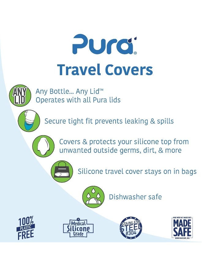 Pura Kiki/Spout Silicone Travel Covers - Pura Lids Compatible | Plastic-Free, Medical Grade, MadeSafe Certified | Prevents Leaks & Spills, Secure Fit | 2-Piece - Image 3