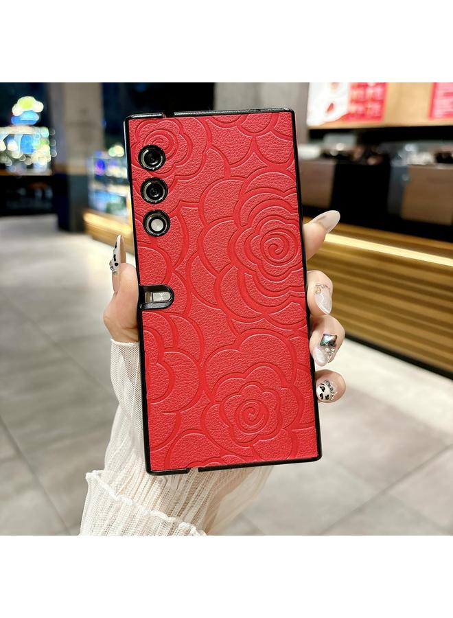 S-TOP Case For Honor V Purse Impression Camellia Pattern Protective Phone Case - Image 2