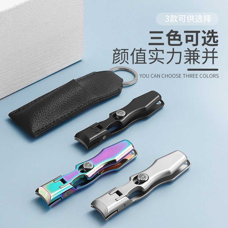 Nail Clippers German Large Anti-Splash Stainless Steel Large Opening Nail Clippers Single Set Portable Gray Nail Clippers - Image 5