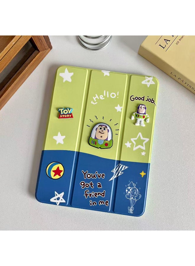 Cases Cartoon 3D Silicon Flip Cover For iPad 10th Generation 2022 A16-2025 10.9 Inch, iPad 10 Case Funda Case Model A2696,A2757,A2777 Cover with Pencil Holder For Kids