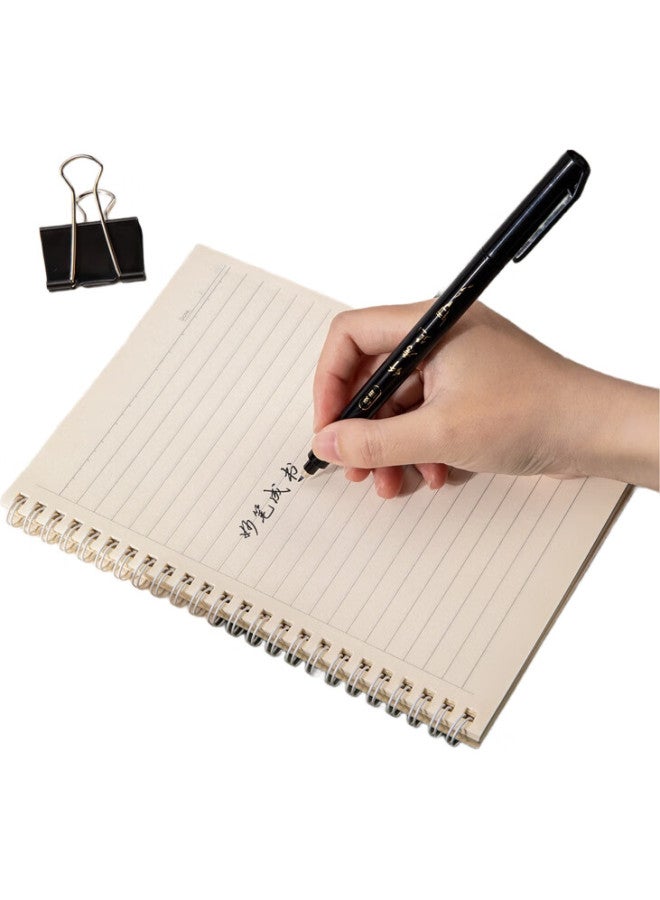 Deli Black Ultra-Fine Brush Pen, Elegant Brush Pen, Calligraphy Practice Pen, Soft Brush Signature Pen For Students And Adults, Calligraphy Practice Pen, Back-To Gift, 12 Pens/Box, Father'S Day - Image 2