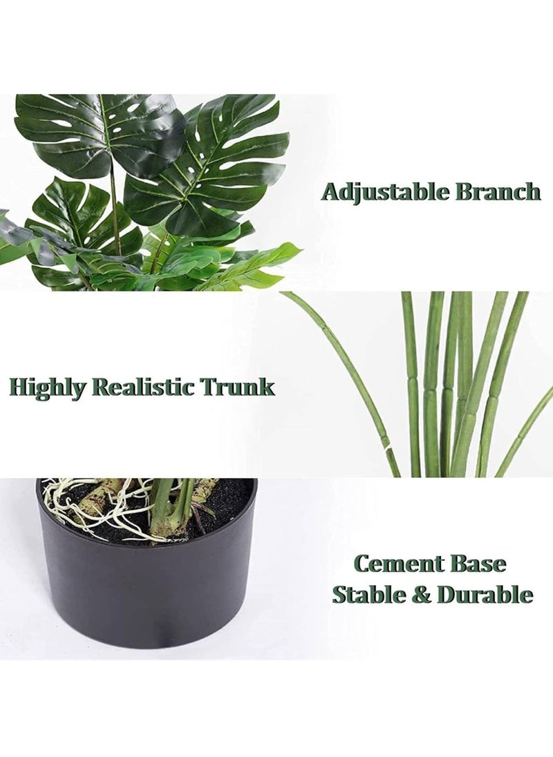 TYCOM Artificial Tree Fake Plants Fake Trees Faux Plants Indoor Realistic Plants for Office Home Room Store Decor Height 120 CM Monstera.  - Image 5