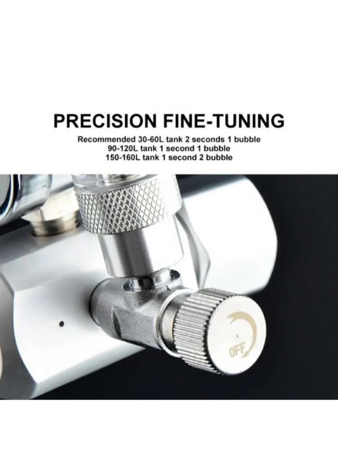 Double Co2 Regulator with Dual Bubble Counter - 2 Ways - Image 3