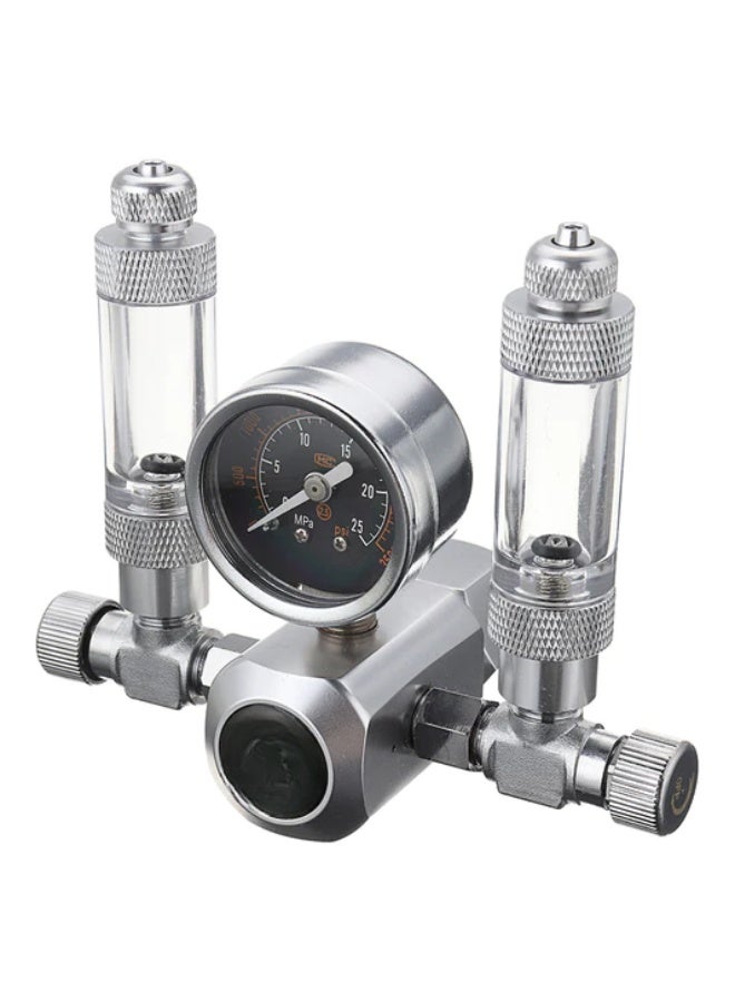 Double Co2 Regulator with Dual Bubble Counter - 2 Ways - Image 1