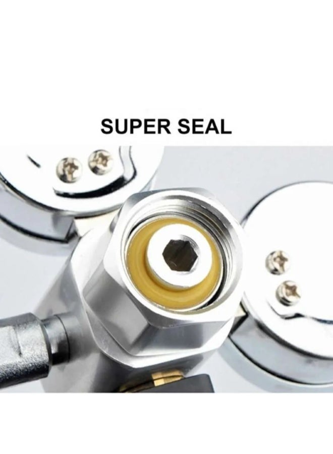 Double Co2 Regulator with Dual Bubble Counter - 2 Ways - Image 5