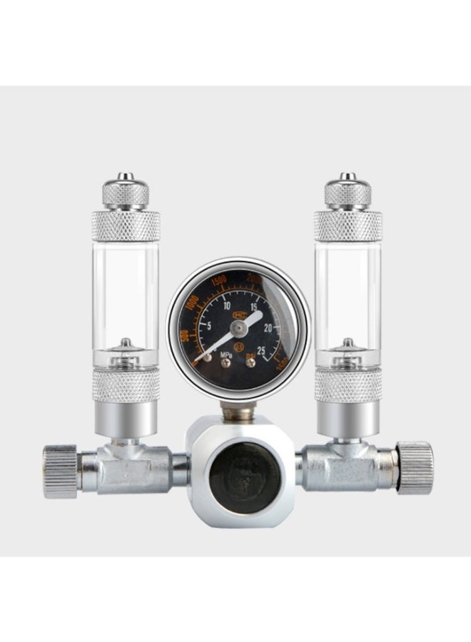 Double Co2 Regulator with Dual Bubble Counter - 2 Ways - Image 2