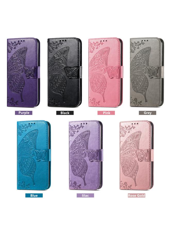 Zaboon Case for infinix Smart 9 Butterfly Love Flower Embossed Leather Phone Case - Image 5