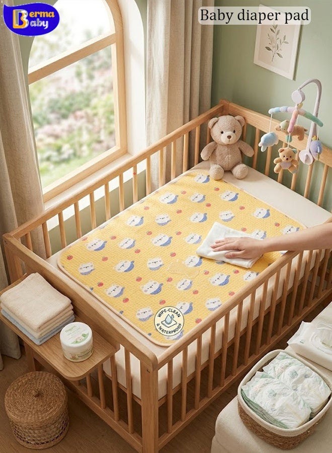 Berma Baby 60x80cm Extra Large Reusable & Washable Waterproof Pads - Multi-Use Bed & Crib Protector for Baby, Elderly Incontinence, Pet Accidents - Image 1