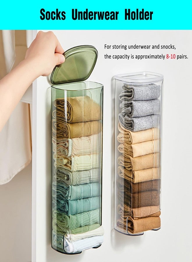 Heiboa Grocery Plastic Bag Dispenser Holder, Sock Underwear Organizer Wall Mount Multifunctional Bag Saver Kitchen Storage Holder for Storing Socks Ties Plastic Bag - Image 2