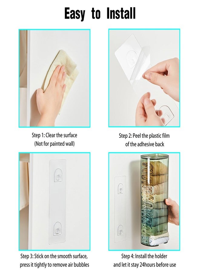 Heiboa Grocery Plastic Bag Dispenser Holder, Sock Underwear Organizer Wall Mount Multifunctional Bag Saver Kitchen Storage Holder for Storing Socks Ties Plastic Bag - Image 5