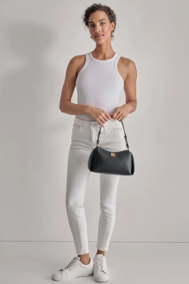 DKNY Black Remy Top-zip Shoulder Bag for Women | Best Price UAE