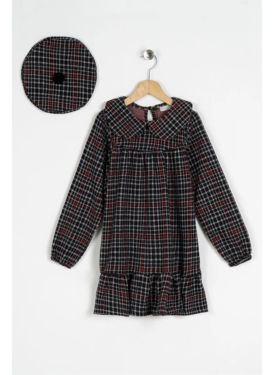 Zepkids Girl Black Colored Skirt with Ruffle Hat Dress