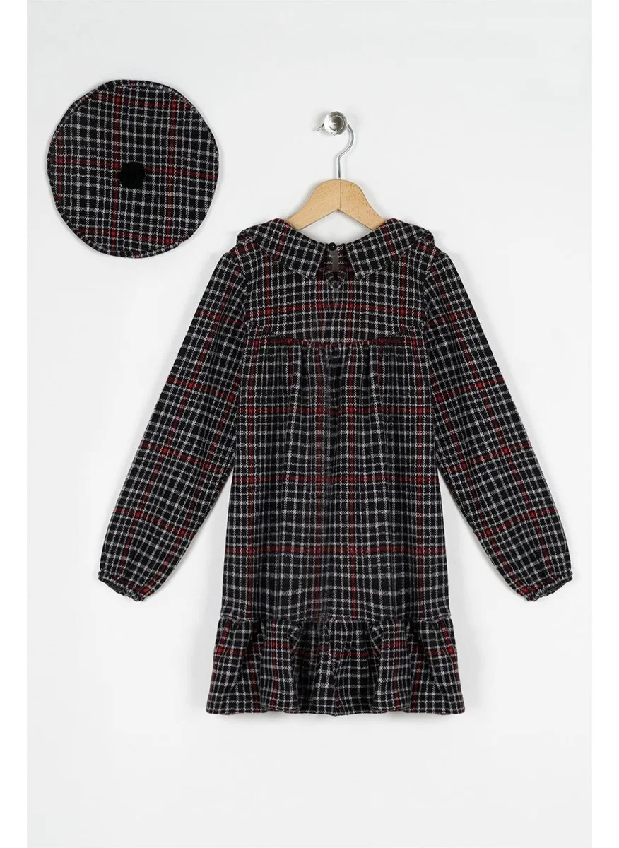 Zepkids Girl Black Colored Skirt with Ruffle Hat Dress
