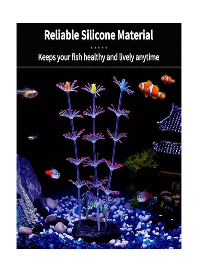 Generic - 1 Piece Glowing Aquarium Coral Decoration, Artificial Silicone Plant For Fish Tank, Vibrant Underwater Landscape Ornament, Ideal For Aquatic Environments - Image 1