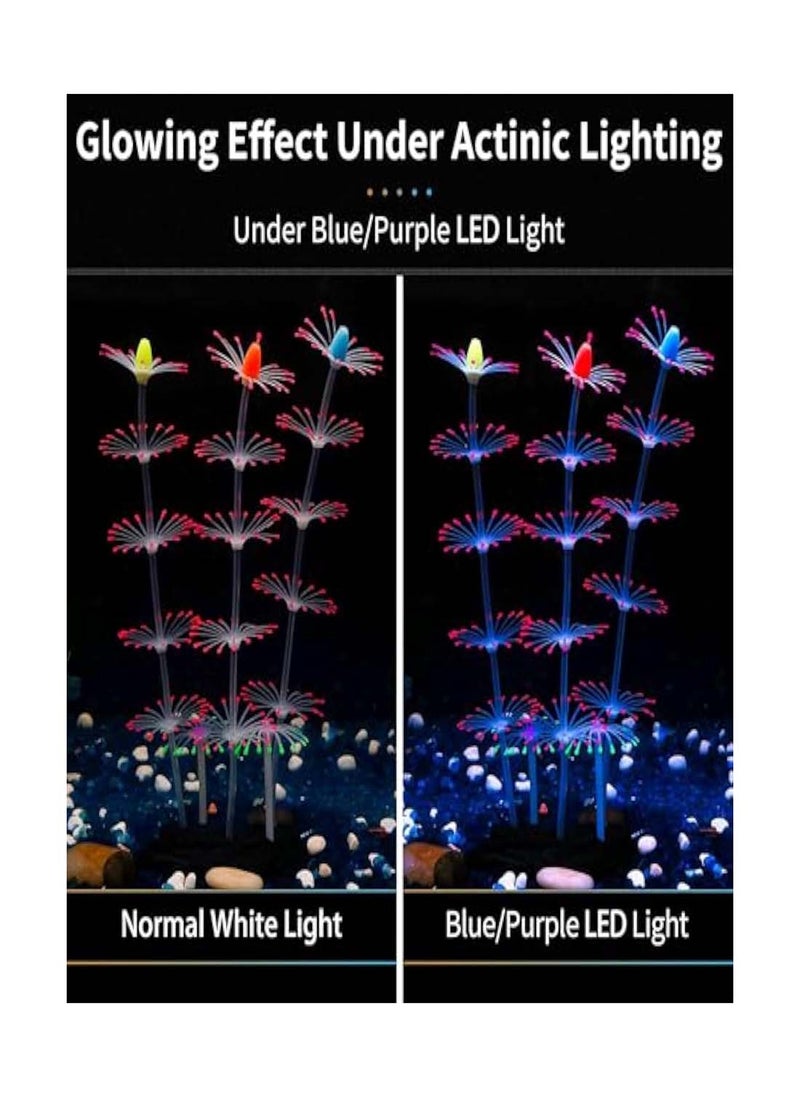 Generic - 1 Piece Glowing Aquarium Coral Decoration, Artificial Silicone Plant For Fish Tank, Vibrant Underwater Landscape Ornament, Ideal For Aquatic Environments - Image 1