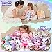 DRAWMYTOY Stuffed Animal Coloring Plush Toy with 20 Washable Markers Laser Holographic Backpack Road Trip Car Game Writing Painting Set for Girls Doodle Dolls Kids Ages 36 BirthdayBlue Bear - Image 4